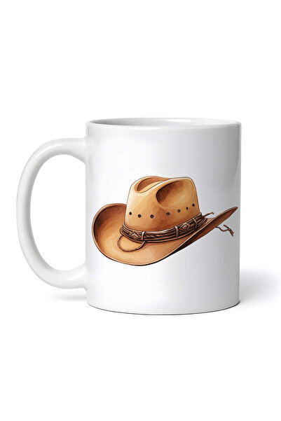 OEM Cană albă personalizată, pălărie de cowboy Goliath, INOVATIX®. 330ml