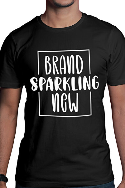 StoryGift Romania Tricou bărbătesc cu mesaj în engleză „brand Sparkling New” ...