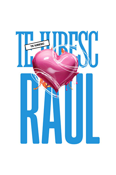 StoryGift Romania Sticker Adeziv 90CM Te Iubesc Raul, Dragoste, Inima, Iubire...