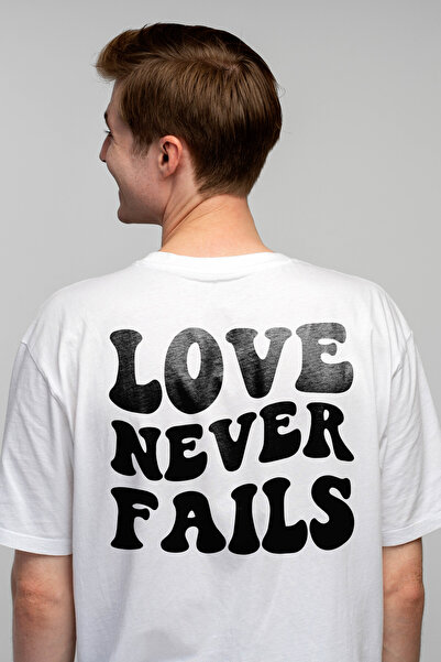 StoryGift Romania Tricou Barbati cu mesajul "Love never fails" - iubirea nu d...