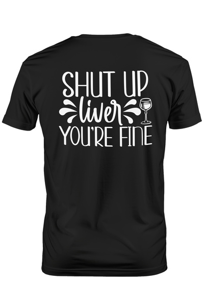 StoryGift Romania Tricou Barbati cu mesajul "Taci, ficatule! Esti in regula" ...