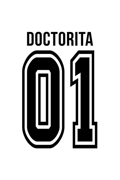 StoryGift Romania Sticker Eticheta 40CM Cu Textul doctorita, si Numarul 01, C...