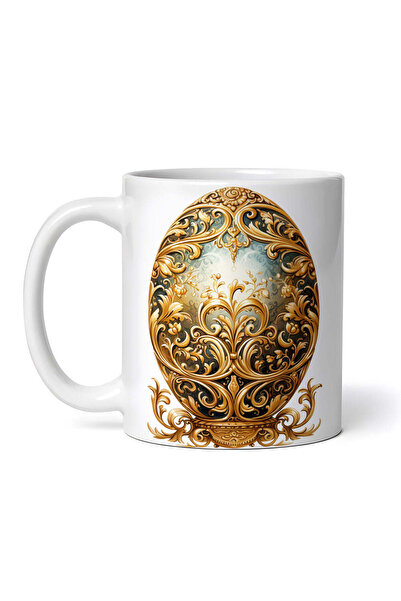 OEM Cană albă personalizată, Ouă decorate, Vis fermecat, INOVATIX®. 330ml