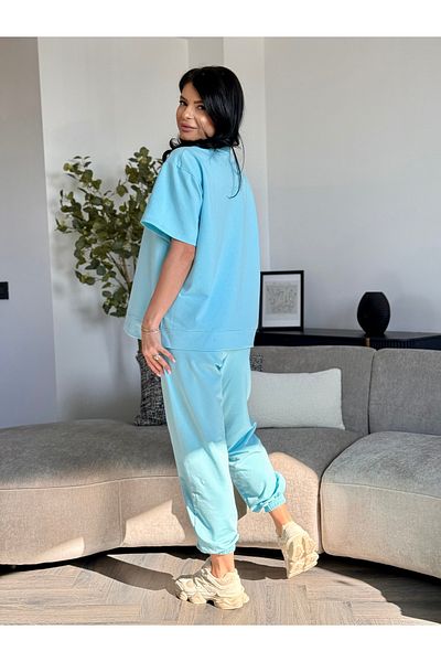 RAMONA BADESCU EXCLUSIVE Set sport casual Aqua – 92% bumbac, 8% elastan