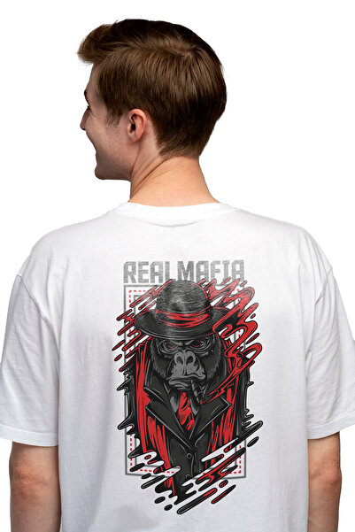 StoryGift Romania Tricou Barbati Cu Portret Gorila Eleganta Tinuta mafie Pala...