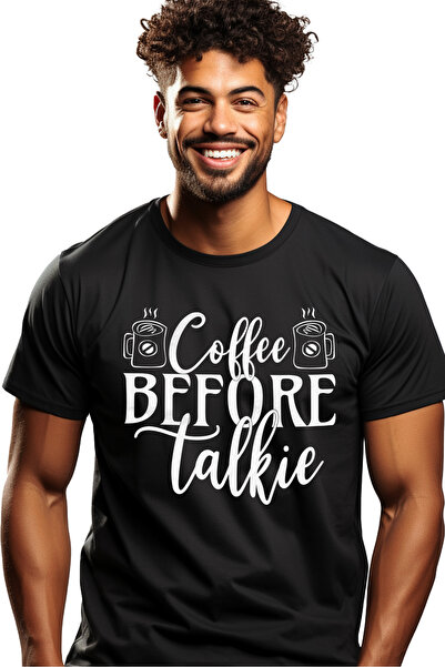 StoryGift Romania Tricou bărbătesc pentru iubitorii de cafea cu textul în eng...