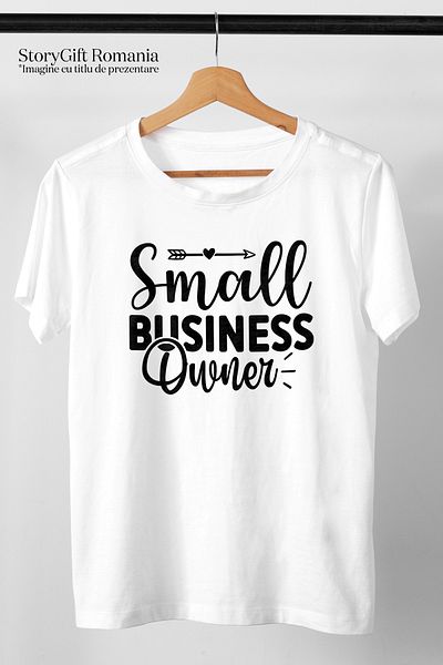 StoryGift Romania Tricou Barbati Pentru Detinatorii De Afaceri Mici Cu Text In Limba Engleza "small Business Stg
