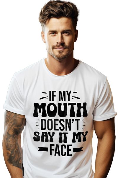 StoryGift Romania Tricou Barbati pentru cei care spun un lucru prin expresia fetei cu imprimeu pe Fata, 100% STG