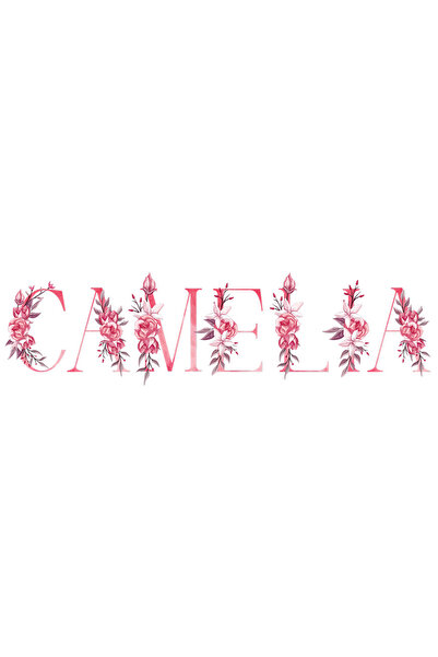 StoryGift Romania Sticker Eticheta 50CM Cu Numele Camelia, Floral, Colorat, C...