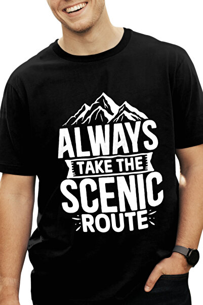 StoryGift Romania Men's T-shirt with mountains and a message in English that ...