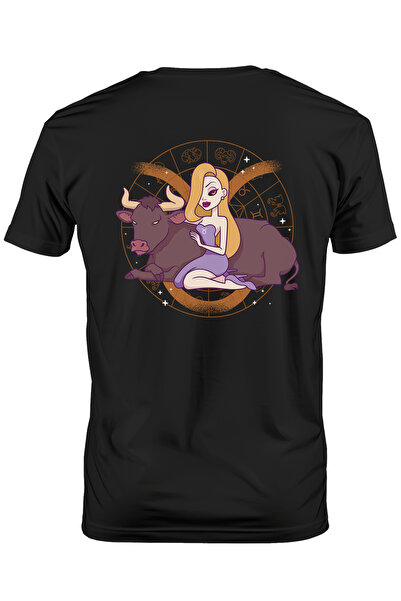 StoryGift Romania Tricou Barbati Cu Semn Zodiac Taur, Animal Puternic Cu O Fa...