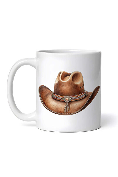 OEM Cană albă personalizată, pălărie de cowboy cu Fălci, INOVATIX®. 330ml