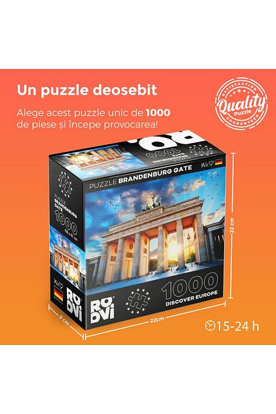 D-Toys Brandenburg Gate, Berlin, Germany - Adult Puzzle 1000 pieces - Discover Europe