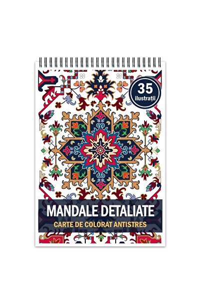 Legendary Gifts Carte de colorat antistres, 35 de ilustrații detaliate cu man...