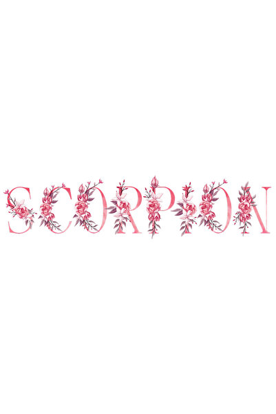 StoryGift Romania Sticker Adeziv 90CM Cu Numele Scorpion, Floral, Colorat, Cr...