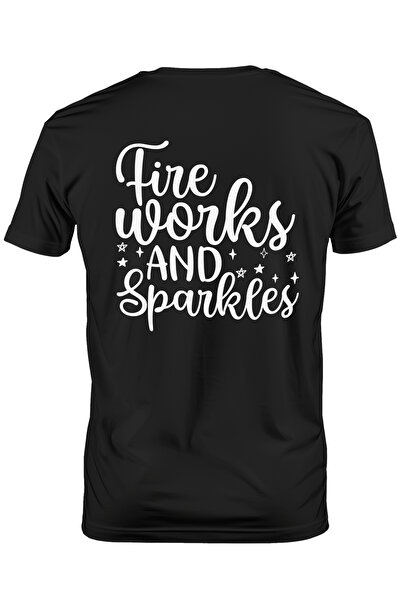 StoryGift Romania Tricou Barbati cu stelute si mesajul "Fireworks and sparkle...