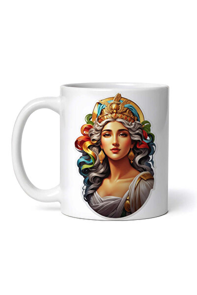 OEM Cană albă personalizată, Zeița Hera cu coroană, INOVATIX®. 330ml