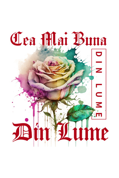 StoryGift Romania Sticker Autocolant 70CM Cu Textul Cea Mai Buna Din Lume, Di...