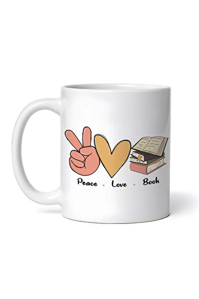 OEM Εξατομικευμένη λευκή κούπα, Pace Love Book, INOVATIX®. 330 ml