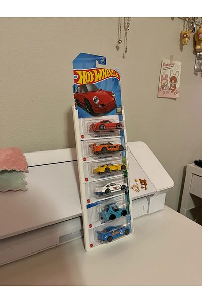 ERT06 Wall Mounted 3 Mini Car Display Stand - Set of 10 - Screws Included - Collectible Car Stand