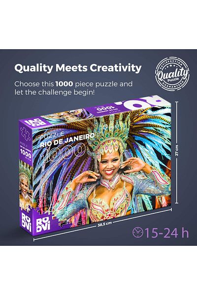 D-Toys Amedeo Modigliani, Portrait of Jeanne Hebuterne - Adult Puzzle 1000 Pieces - Art Collection