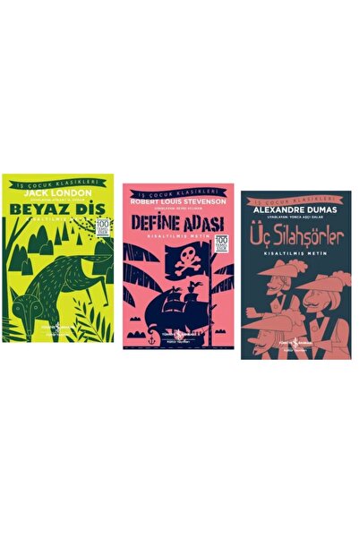 TÜRKİYE İŞ BANKASI KÜLTÜR YAYINLARI 100 TEMEL ESER BEYAZ DİŞ- DEFİNE ADASI - ...