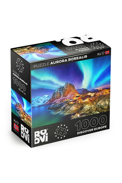 D-Toys Aurora Boreală, Norvegia - Puzzle pentru adulți 1000 de piese - Descoperă Europa