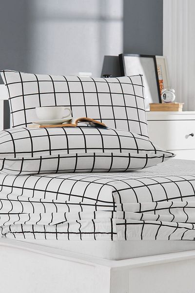 Shopyteks Square Pattern Oversized Elastic Sheet Set