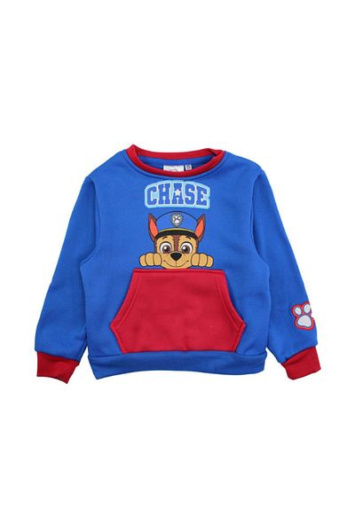 PAW PATROL Children's sweatshirt, with front pocket, blue, 8 years, 128 cm, Paw Patrol