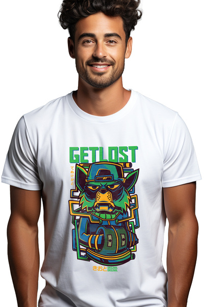 StoryGift Romania Tricou bărbătesc cu portret de pisică, hanorac și șapcă alb...