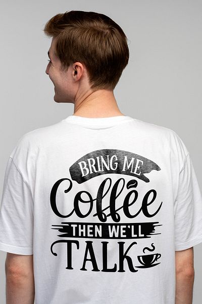 StoryGift Romania Tricou Barbati Pentru Cei Care Nu Discuta Pana Cand Nu Le Aduci Cafea Cu Imprimeu Pe Spate Stg