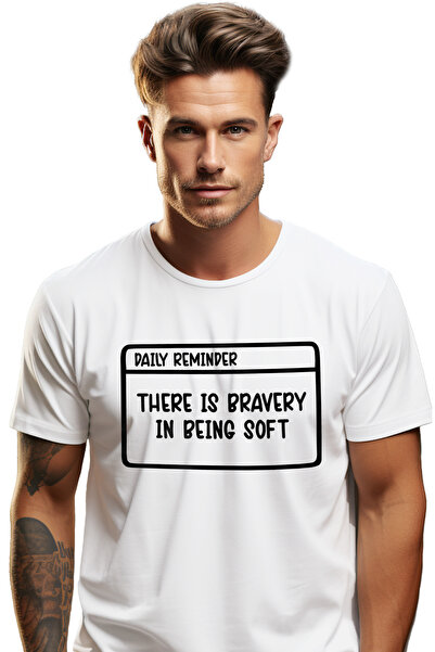 StoryGift Romania Men's T-shirt With Text In English "there Is Bravery In Bei...