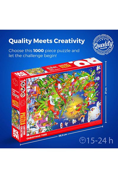 D-Toys Christmas Tree - Adult Puzzle 1000 pieces - Cartoon Collection
