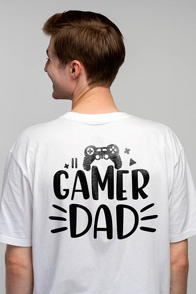 StoryGift Romania Men's T-Shirt For A Gamer Dad - Video Games Passion With Back Print, 100% Bustg