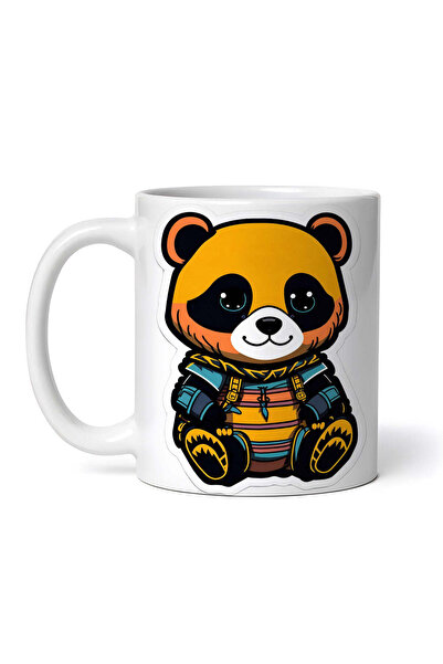 OEM Εξατομικευμένη λευκή κούπα, Panda με μπλουζάκι, INOVATIX®. 330ml