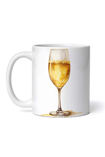 OEM Cană albă personalizată, pahar de șampanie, INOVATIX®. 330ml