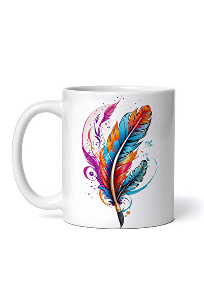 OEM Cană albă personalizată, stilou caligrafic, INOVATIX®. 330ml