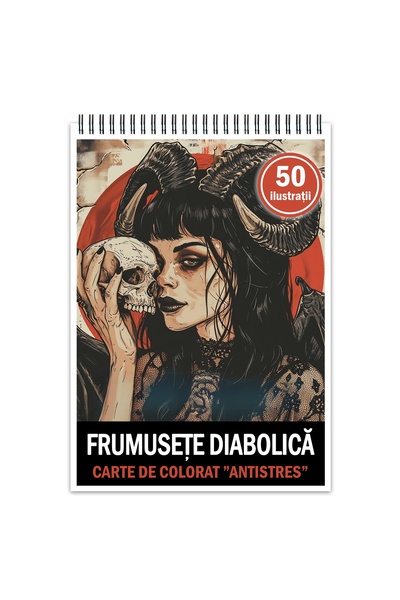 Legendary Gifts Carte de colorat antistres, 50 de ilustrații Frumusețe diabolică, Format: A4