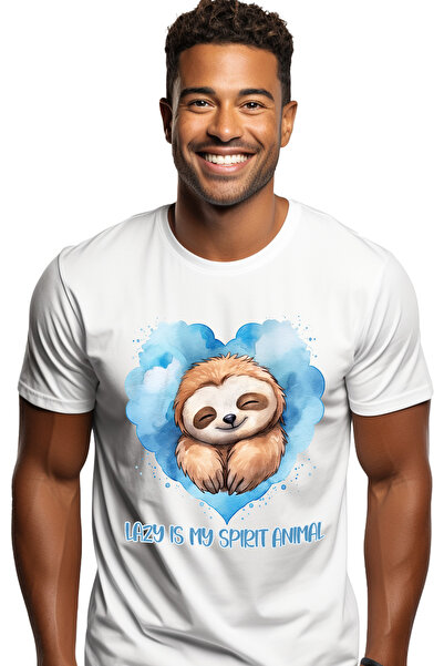 StoryGift Romania Tricou Barbati cu animalul sloth/lenes dormind cu mesajul "...