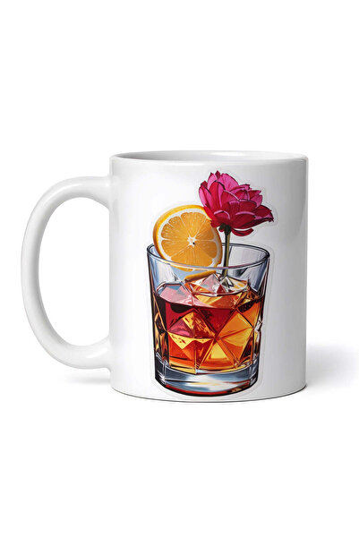 OEM Εξατομικευμένη λευκή κούπα, ποτήρι κοκτέιλ Sazerac με τριαντάφυλλο, INOVA...