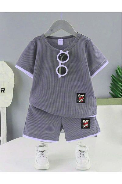 MAXI DRY Children's Shorts Bottom Top Set, Waffle Fabric 100% Cotton 3-10 Years