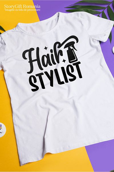 StoryGift Romania Men's T-Shirt For Barbers/Hairdressers Who Take Pride In Their Job With Front Print, Left