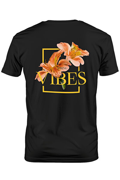 StoryGift Romania Tricou bărbătesc cu flori tropicale roz portocaliu, text în...