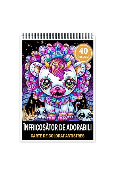 Legendary Gifts Anti-stress Coloring Book, 40 Scarily Adorable Illustrations, 86 Pages, Format: A5