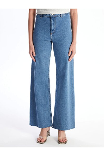 LC Waikiki LCW Jeans Indigo Wideleg Kadın Jean Pantolon