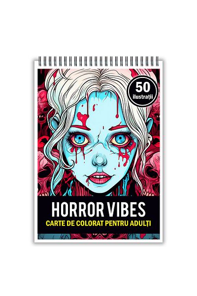Legendary Gifts Coloring Book, 50 Illustrations, Horror Vibes, 106 Pages, Format: A5