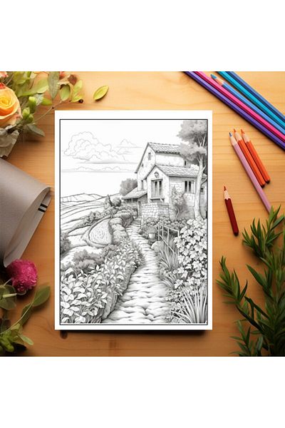 Legendary Gifts Coloring Book For Relaxation And Anti-stress, 50 Illustrations, Tuscany, 106 Pages, Format: A5