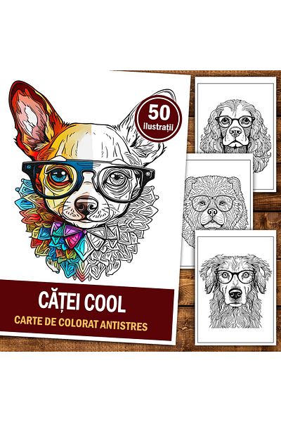 Legendary Gifts Anti-stress Coloring Book, 50 Illustrations By Catei Cool, 106 Pages, Format: A5
