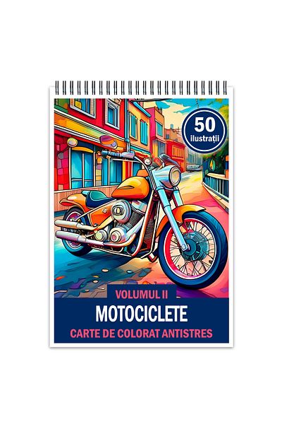 Legendary Gifts Anti-stress Coloring Book, 50 Illustrations Motorcycles - Volume Ii, 106 Pages, Format: A5