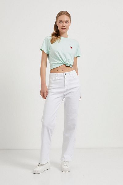 Arma Life Pantaloni de damă cu talie înaltă, drepti, albi